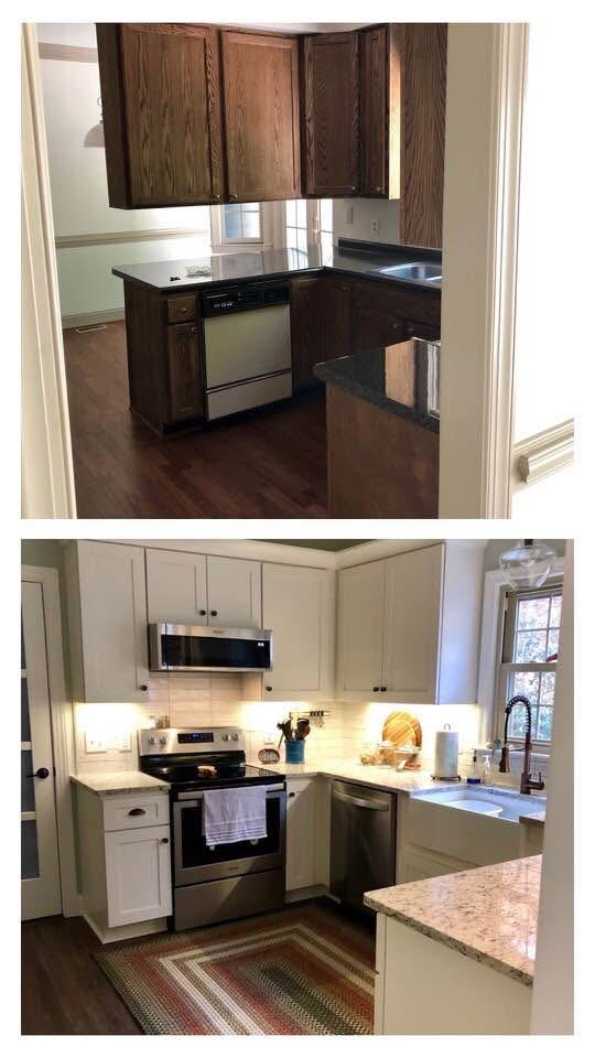 Before and after view of kitchen renovation by BuildPRO